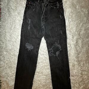 Abercrombie & Fitch Size 30 Black Distressed Jeans